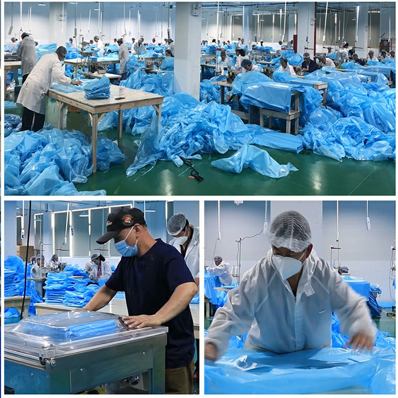 Yiwu Ruoxuan Garment factory fa 750K Protective Suits entro meno di un mese.